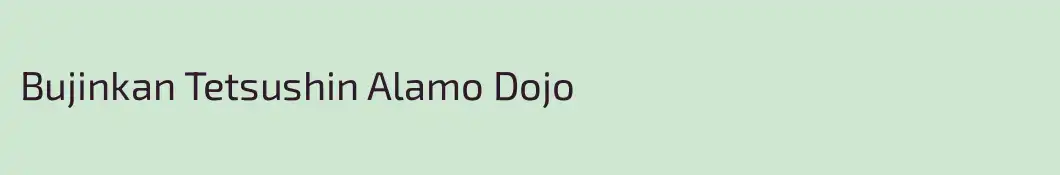 Bujinkan Tetsushin Alamo Dojo